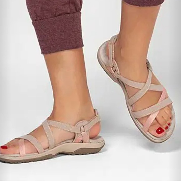 Skechers Pink Sandals with Adjustable Straps - Picture 1 of 14